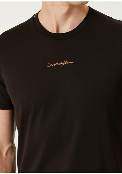 Kahverengi Logo Nakışlı T-Shirt indirimleri