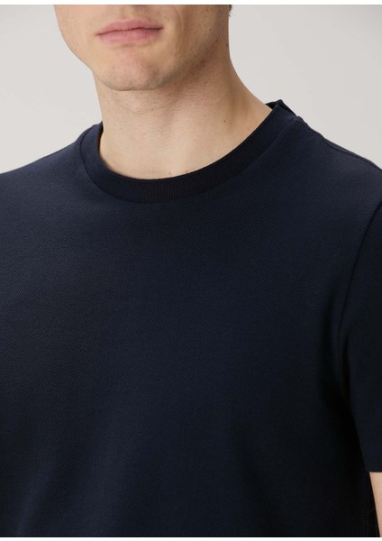 Lacivert Logo Jakarlı T-Shirt indirimleri