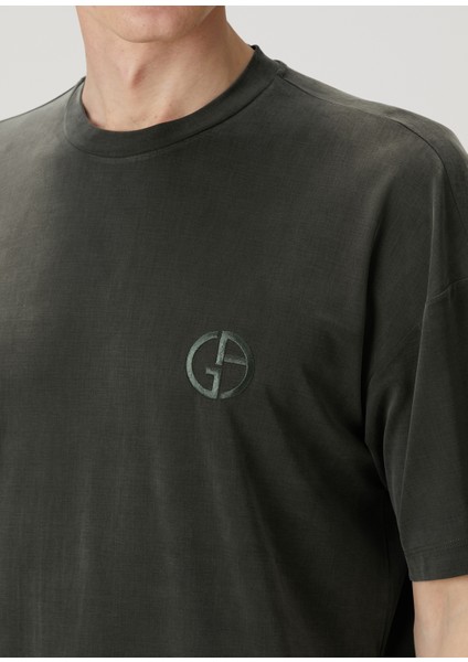 Koyu Yeşil Logo Nakışlı T-Shirt indirimleri