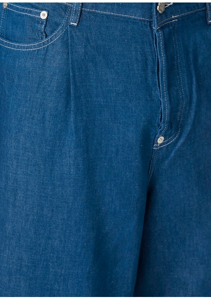 Baggy Fit Mavi Jean Pantolon fırsatları