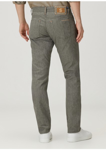 Haki Keten Jean Pantolon