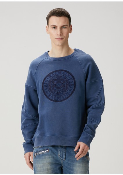 Mavi Logo Detaylı Sweatshirt