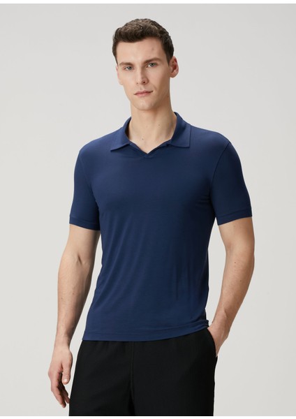 Koyu Mavi Polo Yaka T-Shirt