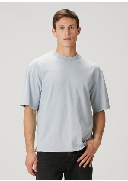 Typo Summer Açık Mavi Organik Pamuk T-Shirt
