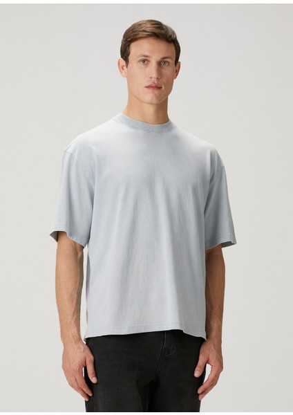 Typo Summer Açık Mavi Organik Pamuk T-Shirt modelleri