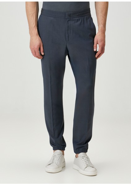 Koyu Gri Yün Jogger Pantolon