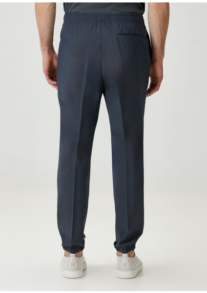 Koyu Gri Yün Jogger Pantolon
