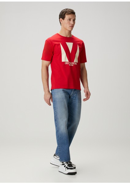 Kırmızı Logo Baskılı T-Shirt fiyatları