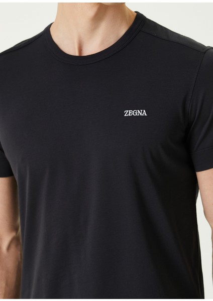 Lacivert Logo Baskılı T-Shirt fırsatları