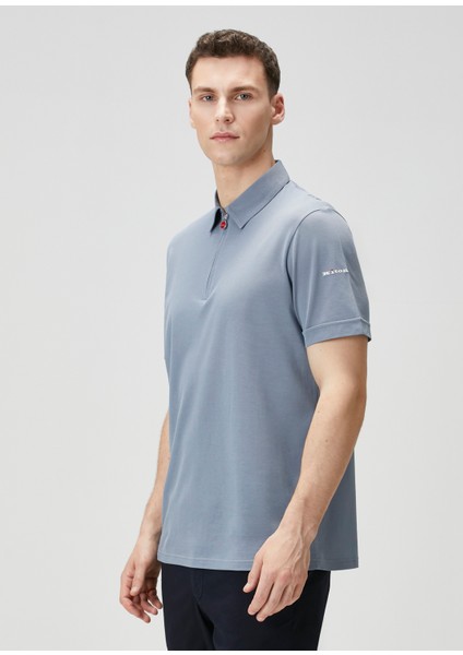 Açık Mavi Polo Yaka T-Shirt modelleri
