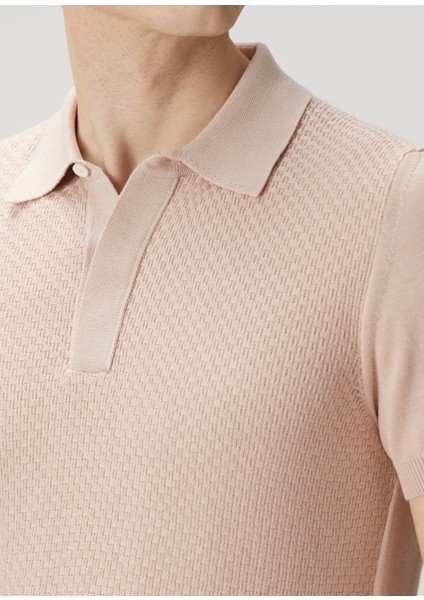 Açık Pembe Polo Yaka Kısa Kollu Triko indirimleri
