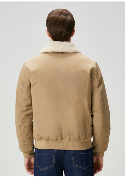 Kum Yakası Shearling Ceket