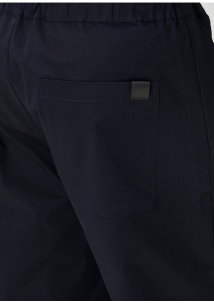 Ian Lacivert Beli Kordonlu Pantolon