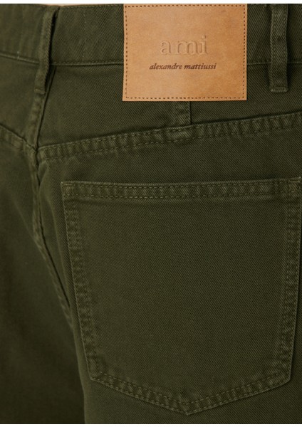 Yeşil Denim Bermuda