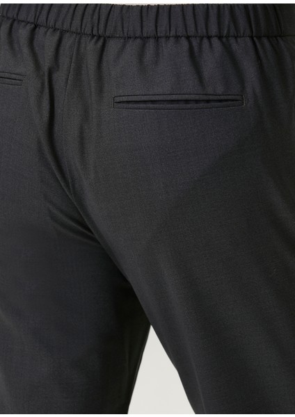 Koyu Gri Yün Pantolon
