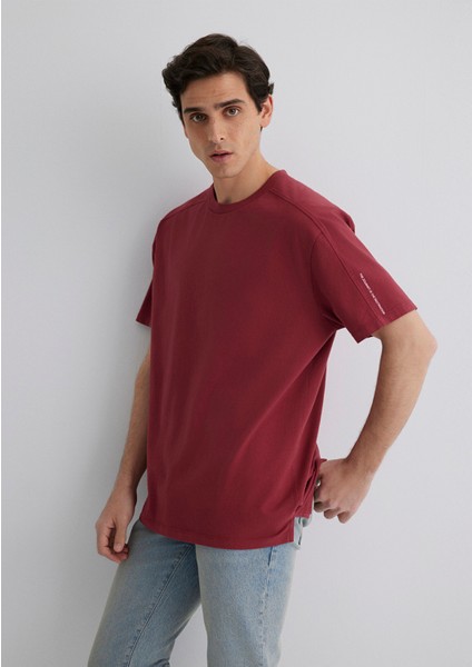 Baskılı Bordo Tişört 0612629-70423 modelleri