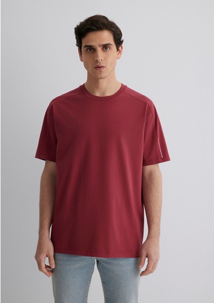 Baskılı Bordo Tişört 0612629-70423 fırsatları