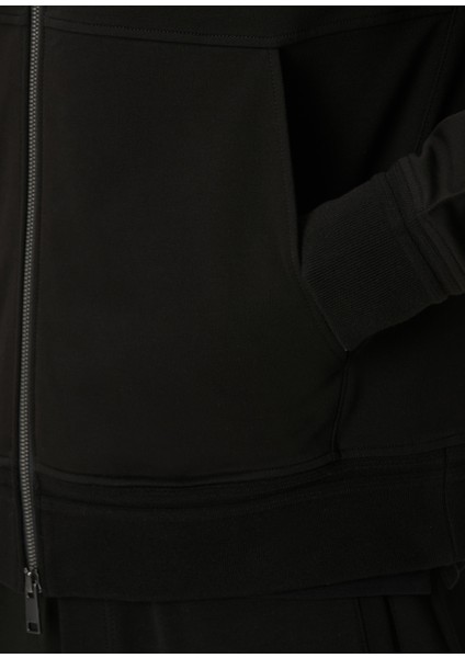 Siyah Kapüşonlu Sweatshirt
