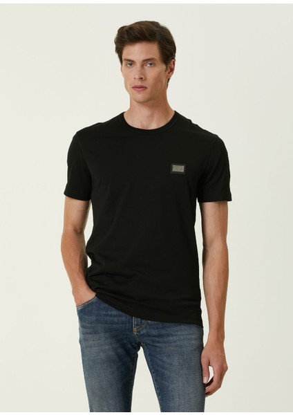 Siyah Logo Detaylı T-Shirt