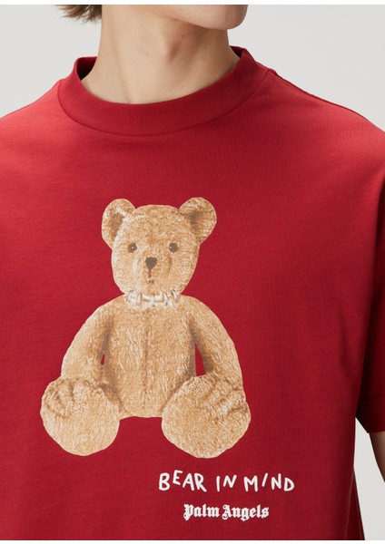 Kırmızı Figür Detaylı Slogan Baskılı T-Shirt indirimleri