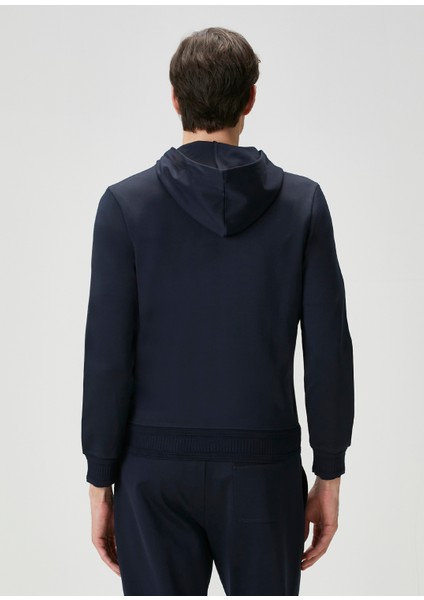 Lacivert Kapüşonlu Sweatshirt