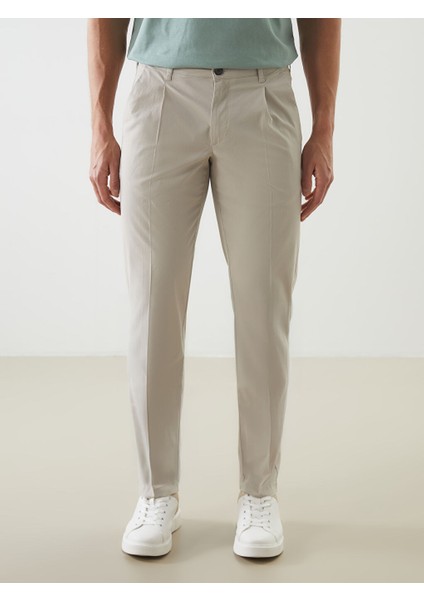 Yeni Sezon Standart Kalip Gabardin Erkek Chino Pantolon - S5FG90Z8