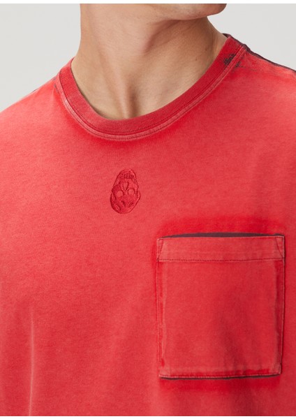 Kırmızı Colorblocked Detaylı T-Shirt indirimleri