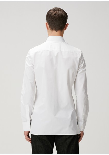 Classic Fit Beyaz Poplin Gömlek