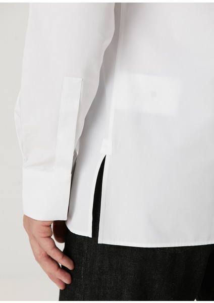 Classic Fit Beyaz Poplin Gömlek