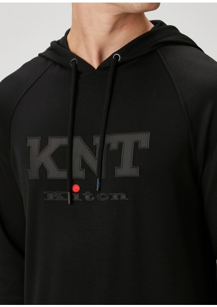 Siyah Kapüşonlu Logo Detaylı Sweatshirt indirimleri