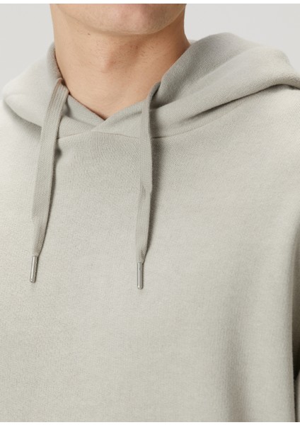 Gri Kapüşonlu Sweatshirt