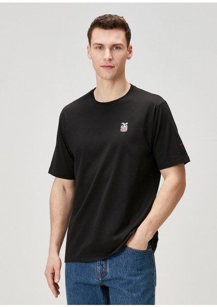 Siyah Organik Pamuk T-Shirt