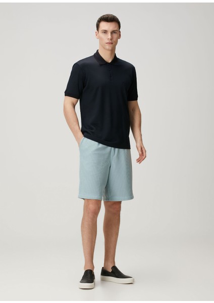 Lacivert Polo Yaka Logo Nakışlı T-Shirt fiyatları