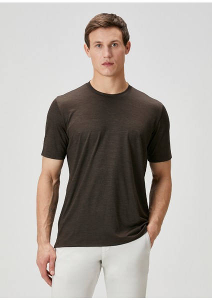 James Kahverengi Yün T-Shirt