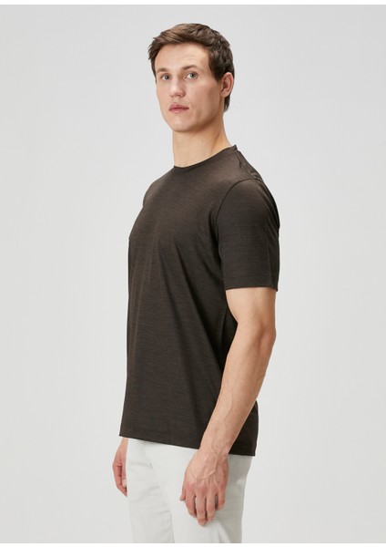 James Kahverengi Yün T-Shirt