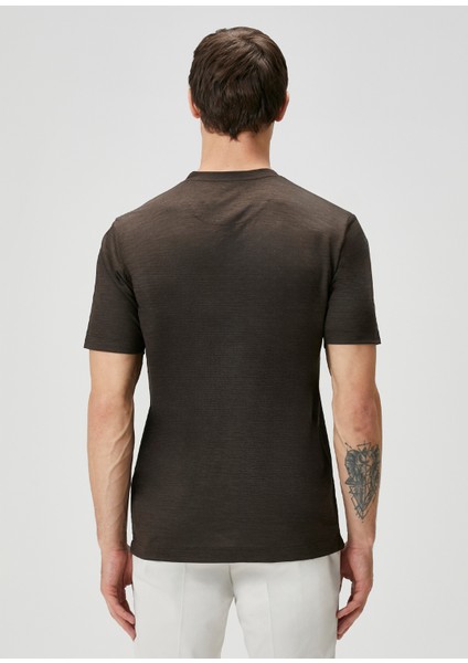James Kahverengi Yün T-Shirt