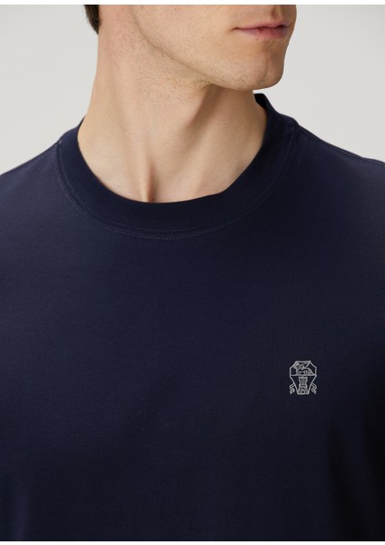 Lacivert Logo Nakışlı T-Shirt indirimleri