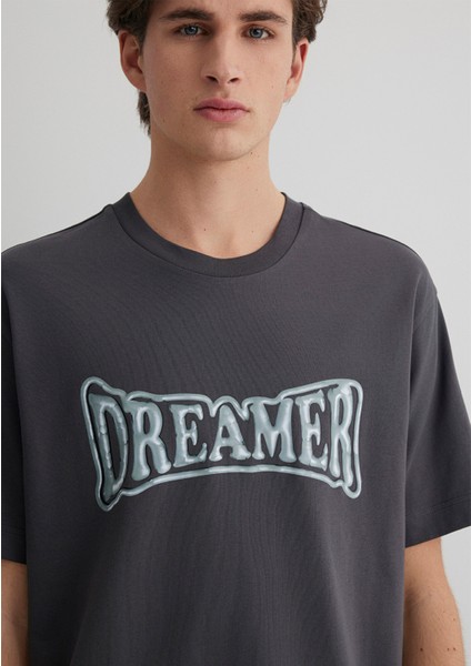Dreamer Baskılı Gri Tişört 0612807-80955 indirimleri
