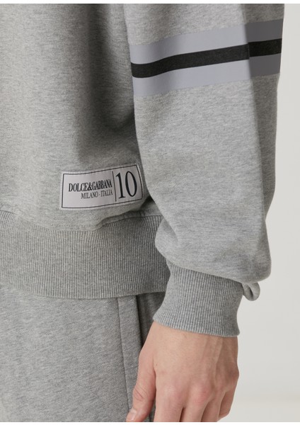 Dna Gri Logo Detaylı Sweatshirt