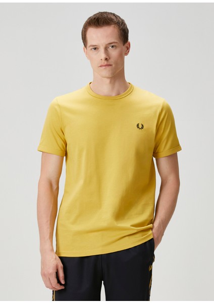 Regular Fit Ringer Sarı T-Shirt