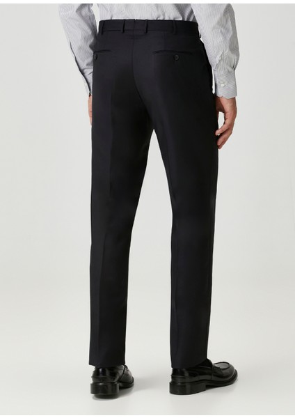 Lacivert Yün Formal Pantolon