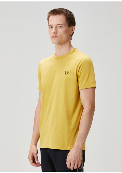 Regular Fit Ringer Sarı T-Shirt