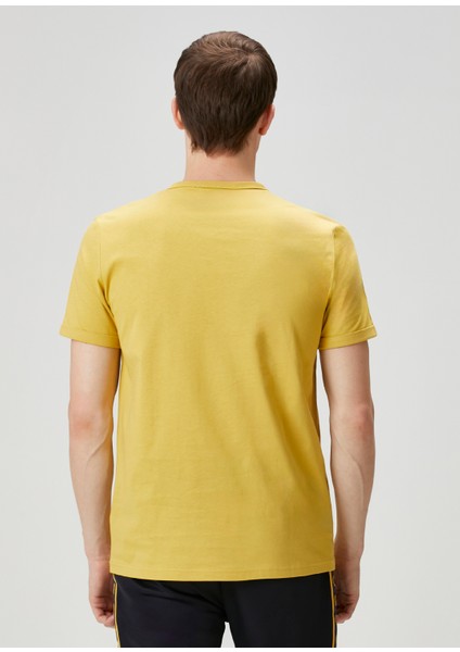Regular Fit Ringer Sarı T-Shirt