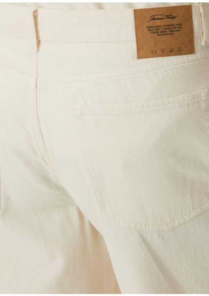 Bej Denim Şort