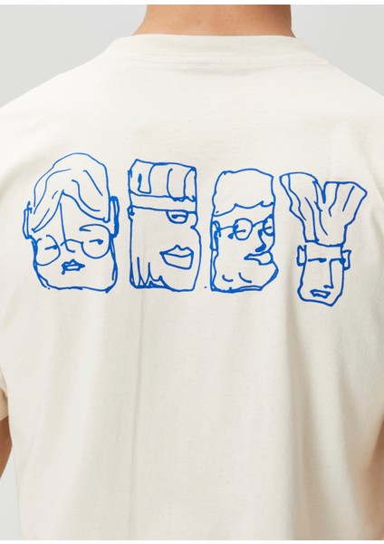 Krem Grafik Baskılı T-Shirt