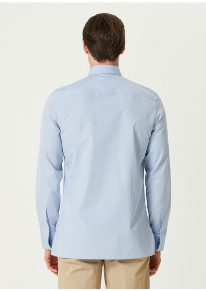 Classic Fit Açık Mavi Poplin Gömlek