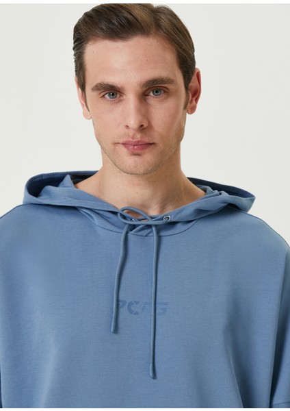 Free Heaven Coronet Blue Kapüşonlu Oversize Erkek Sweatshirt indirimleri