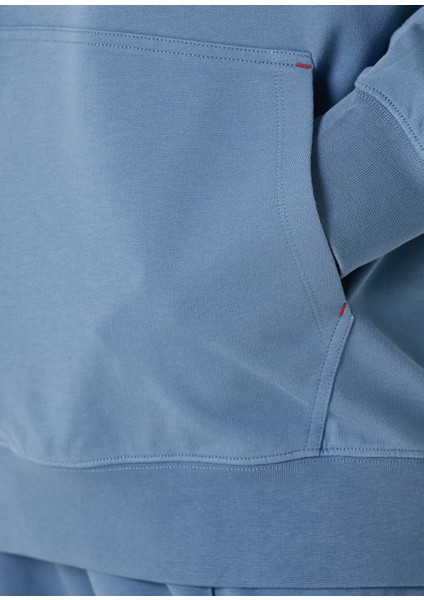 Free Heaven Coronet Blue Kapüşonlu Oversize Erkek Sweatshirt