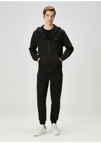 Siyah Kapüşonlu Sweatshirt