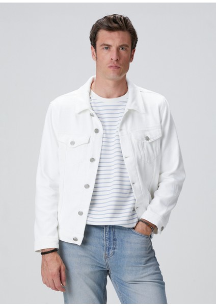Kırık Beyaz Denim Mont
